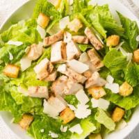 Caesar Salad · Chopped romaine lettuce with grated parmesan cheese, croutons and Caesar dressing.