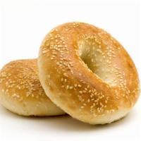 Sesame Bagel With Cream Cheese · 