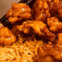 General Tso'S Chicken · Crispy Chunky chicken with chili peppers in a spicy, sweet and savory sauce.