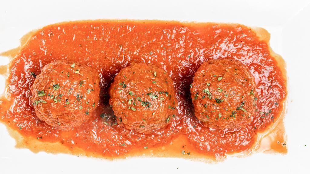 Meatball Catering · Ground meat prepared with bread crumbs, minced onion, and italian seasoning. Supersized for your party.