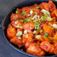 Chilly Chicken · Hot and spicy sweet, spicy and slightly sour crispy appetizer made with chicken, bell pepper...