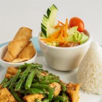 4 Seasons String Beans Lunch · Health low calories string beans, bell peppers, tofu with garlic sauce. Served with steam ja...