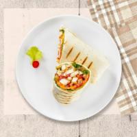 Tuscan Axis Wrap · Boar's Head Tuscan turkey with melted smoked Gouda cheese, spinach and pesto sauce wrapped i...