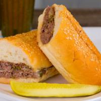 Philly Cheese Steak Sandwich · Sautéed onions, pepper, mushroom and swiss cheese.