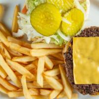 Cheeseburger · Sirloin patty with melted American cheese.
