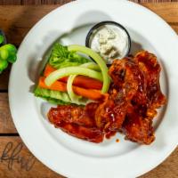 Wings (1Lb) · Spicy House Buffalo, Pineapple BBQ, Old Bay, Plain. Wing sauces are all made in-house.