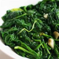Sautéed Spinach · sauteed in garlic & oil