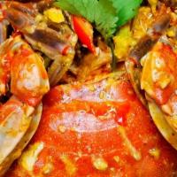 Crabmeat Yellow Curry · Mild. Stir-fried jumbo lump crabmeat, onion, chili paste, scallion, yellow curry powder, thi...