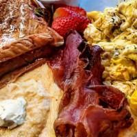 Breakfast Platter · TOAST,EGGS,CHOICE OF MEAT CHOICE OF GRITS OR HOME FRIED.