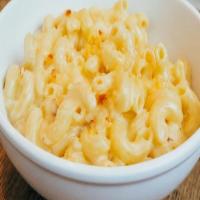 Mac And Cheese · A mixed of three kinds of cheese; parmesan, gooda and mozzarella, salt and  with a touch of ...
