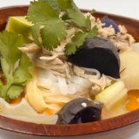 Massaman Soup · massaman - coconut-curry stew, potato, onion, carrot, celery, cilantro, fried shallot (Chick...