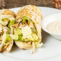 Grilled Chicken, Bacon And Ranch Wrap · Served with lettuce and tomatoes.