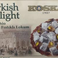Turkish Delight · A small box of sweet Turkish candy with pistachio