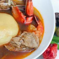 Fufu & Soup · Served with your choice of Seafood or Beef