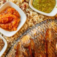 Dry Rice With Fish Or Chicken · 