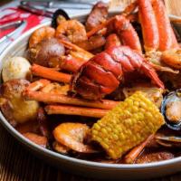 The Reel Catch
 · Snow crab legs (2 clusters) OR Snow crab leg (1 cluster) and 1 lobster tail.