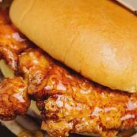 Honey Butter And Pickles Chicken Sandwich · Free-range chicken, dredged and fried in Ronnybrook buttermilk. Served with honey butter fro...