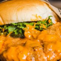Buffalo Chicken Sandwich · Free-range chicken, dredged and fried in Ronnybrook buttermilk. Served with house-made buffa...