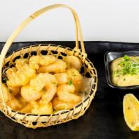 Popcorn Shrimp Tempura · With homemade wasabi sauce.