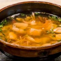 Miso Soup · Tofu, Scallion, & Seaweed in Dashi Broth