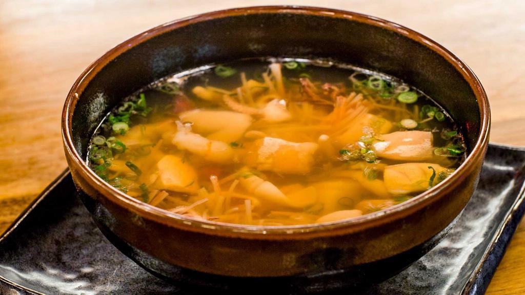 Miso Soup · Tofu, Scallion, & Seaweed in Dashi Broth