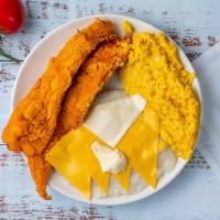 Whiting Fish · Served with grits, egg, and cheese.