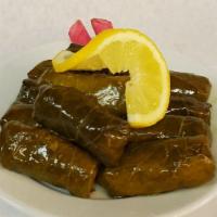 Stuffed Grape Leaves · Flavor-packed grape leaves are stuffed with a tantalizing mixture of rice, loads of fresh he...