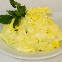 Egg Salad · Boiled eggs with mayonnaise, salt & touch of mustard.