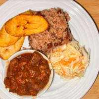 Brown Stew Soy Chunks · Soy Chunks slow cooked in a Jamaican inspired brown stew sauce. The cabbage could be pickled...