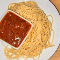 Spaghetti & Vegan Meat Sauce · Vegan