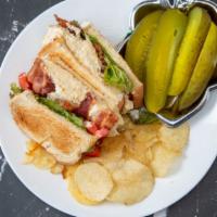 Classic Club · Your choice of turkey, chicken salad or roast beef, bacon, lettuce, tomato, and mayo on toast.