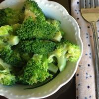 Garlic Broccoli · (vegan, gluten free).