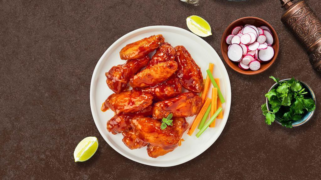 Buffalo Matador Wings · Fresh chicken wings fried and tossed in our buffalo wing sauce. Served with your choice of dipping sauce.
