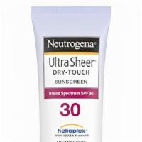 Neutrogena Sunscreen Spf 30 (Ultra Sheer Dye-Touch) 3Oz · Get powerful sun protection without the heavy finish with Neutrogena Ultra Sheer Dry-Touch S...