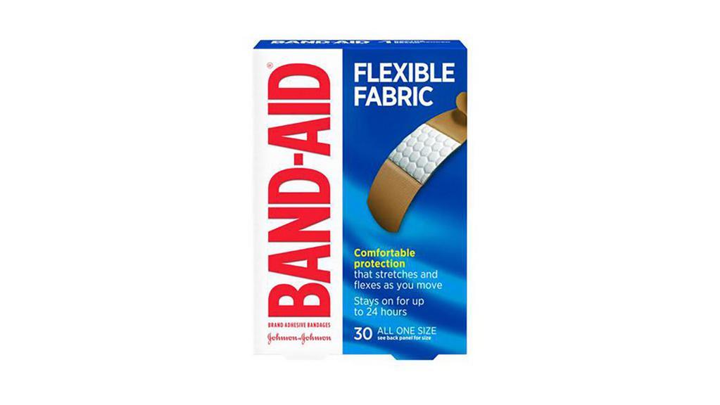 Band-Aid Flexible Fabric (30 Assorted)
 · 0-ct. Assorted Band-Aid Brand Flexible Fabric Adhesive Bandages to cover & protect minor cuts These flexible bandages are made with Memory-Weave fabric, which stretches and flexes as you move The bandages feature Quilt-Aid Comfort Pads designed to cushion painful wounds which may help prevent reinjury These fabric bandages stay on for up to 24 hours & help protect against dirt and germs.