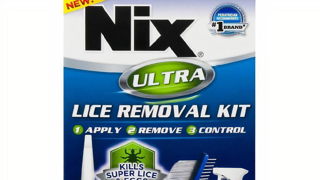 Nix Lice Removal Kit (3.4 Fl Oz)
 · Lice Removal Kit specifically designed to eliminate super lice, regular lice and their eggs (nits) Contains Nix Ultra Solution, Nix Lice Removal Comb and Nix Lice Control Spray Provides all the de-lousing tools and information needed to walk you through the entire process of removing super lice and lice.