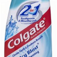 Colgate Icy Blast Toothpaste (4.6 Oz)
 · Colgate 2-in-1 Whitening Toothpaste Gel and Mouthwash, with a great Icy Blast flavor, fights...