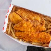2 Pieces Tilapia Fish With French Fries · 