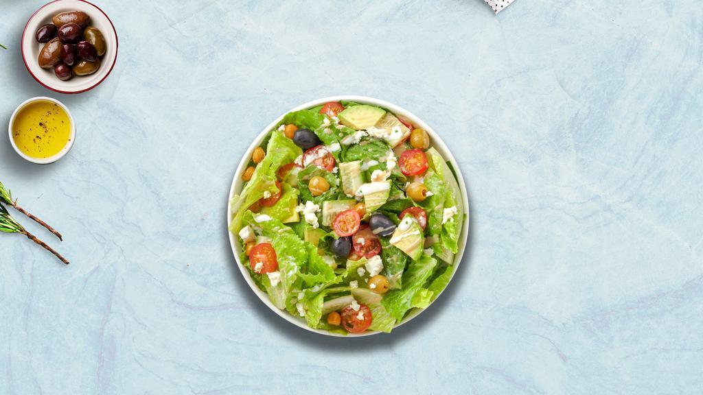 Avo Lovin' It Salad · Romaine lettuce, diced tomatoes, and creamy avocados tossed with dressing.