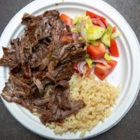Beef And Lamb Gyro Platter  · Tender and thinly sliced beef and Lamb marinated in traditional Mediterranean spices and tza...