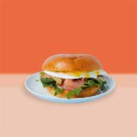 Smoked Salmon, Egg, And Cheese · Smoked salmon, eggs, cheese, and aioli.