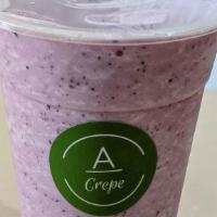 Berries Smoothie · Made with fresh cut blueberries, strawberries, whole milk, and ice.

One size.