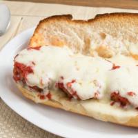 Meatball Parmesan Sandwich · 