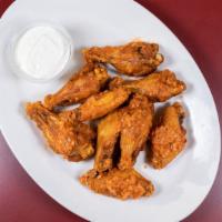 Chicken Wings · Available as Bone-In or Boneless. Served with a 4 oz. side of dipping sauce.
