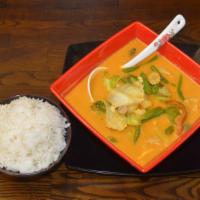 Vegetable Panang (Best Seller) · Mixed vegetables in a panang curry sauce