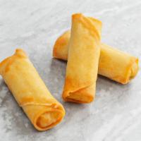 Vegetable Spring Rolls. · Fried vegetable spring rolls (3pcs).
Served with sweet chili sauce.
Contains: Gluten