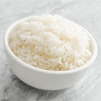 White Sticky Rice. · Side of white sticky rice.