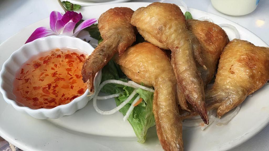 Stuffed Chicken Wings · Long Rice, Ground Chicken, Vegetables & Garlic with Sweet Chili Sauce