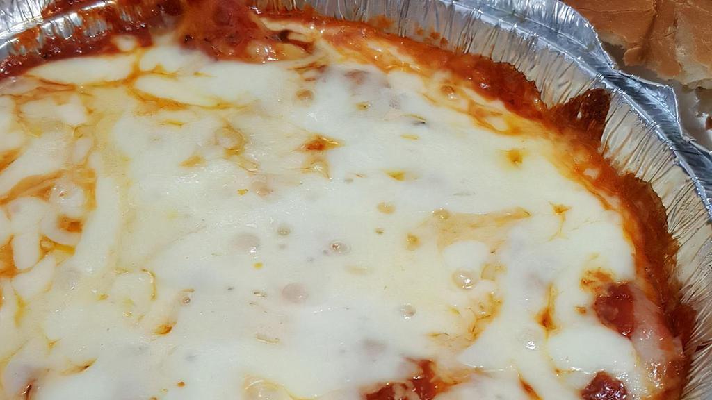 Baked Ziti Pizza · Topped with penne, mozzarella cheese, and tomato sauce.