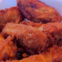 Regular Wings · With bleu cheese or bbq sauce.